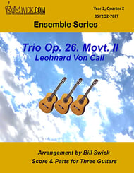 Bill Swick's Year 2, Quarter 2 - Intermediate Ensembles for Three Guitars Guitar and Fretted sheet music cover Thumbnail